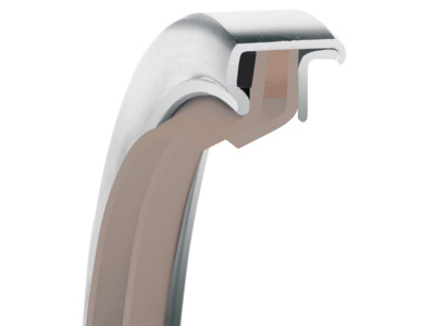 PS-SEAL® Rotary Shaft Seal, Dual Tandem Reverse Lips, KF Lip Material, 1.4571/316Ti Case Material, FKM Static Seal Material, 3.150 Inch Shaft Size X 3.937 Inch Bore Size X 0.394 Inch Width, 0.197 Inch Preload