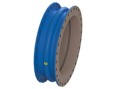 Style 204HP Pipe Expansion Joint, GUARDIAN® FEP Liner Tube Material, Chlorobutyl Cover Material, Polyester Body Material, 30.000 inch Inside Diameter, 10.000 inch Face-to-Face Length, 1 Hollow Arch, Holes for Following Flange Standard(s): ASME Class 125/150 A; Blue Paint
