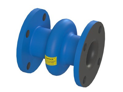 Style 204HP Pipe Expansion Joint, Chlorobutyl Tube Material, Chlorobutyl Cover Material, Fiberglass KEVLAR® Body Material, 2.000 inch Inside Diameter, 5.250 inch Face-to-Face Length, 1 Hollow Arch, Holes for Following Flange Standard(s): ASME Class 125/150 A; Blue Paint