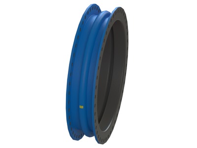 Style 204HP Pipe Expansion Joint, Chlorobutyl Tube Material, Chlorobutyl Cover Material, Polyester Body Material, 48.000 inch Inside Diameter, 12.000 inch Face-to-Face Length, 1 Hollow Arch, Holes for Following Flange Standard(s): ASME Class 125/150 A; Blue Paint