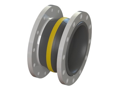 GARFLEX® Style 8100 Pipe Expansion Joint, Nitrile Tube Material, Neoprene Cover Material, Nylon Tire Cord Body Material, 10.000 inch Inside Diameter, 5.000 inch Face-to-Face Length, 1 Hollow Arch, Rubber Flanges, Holes for Following Flange Standard(s): EN 1092-1 PN 10