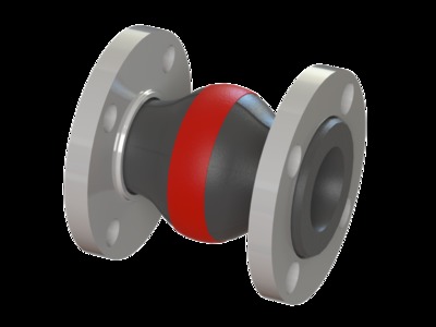 GARFLEX® Style 8100 Pipe Expansion Joint, EPDM Tube Material, EPDM Cover Material, Nylon Tire Cord Body Material, 2.000 inch Inside Diameter, 6.000 inch Face-to-Face Length, 1 Hollow Arch, Rubber Flanges, Holes for Following Flange Standard(s): ASME Class 250/300 A