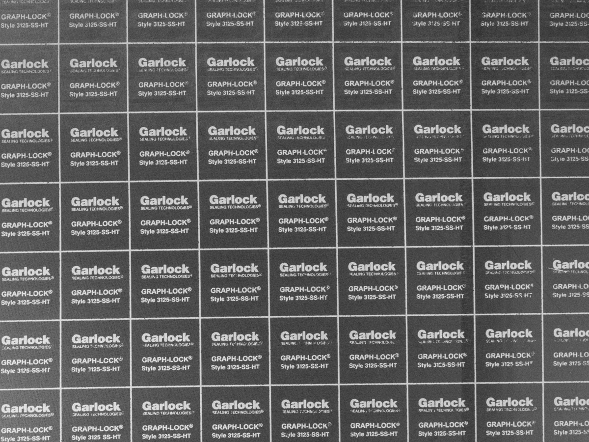 GRAPH-LOCK® Style 3125-SS-HT Flexible Graphite Gasket Sheet, Branded, 0.120 Inch, 59.1 Inch Width, 59.1 Inch Length
