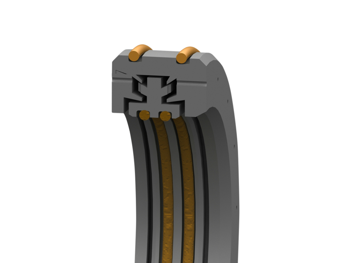 Garlock KLOZURE® EQUALIZER™ Bearing Isolator/Labyrinth Seal, Flangeless, Standard, Graphite Filled PTFE, 7.000 inch Shaft, 8.500 inch Bore, 0.626 inch Width