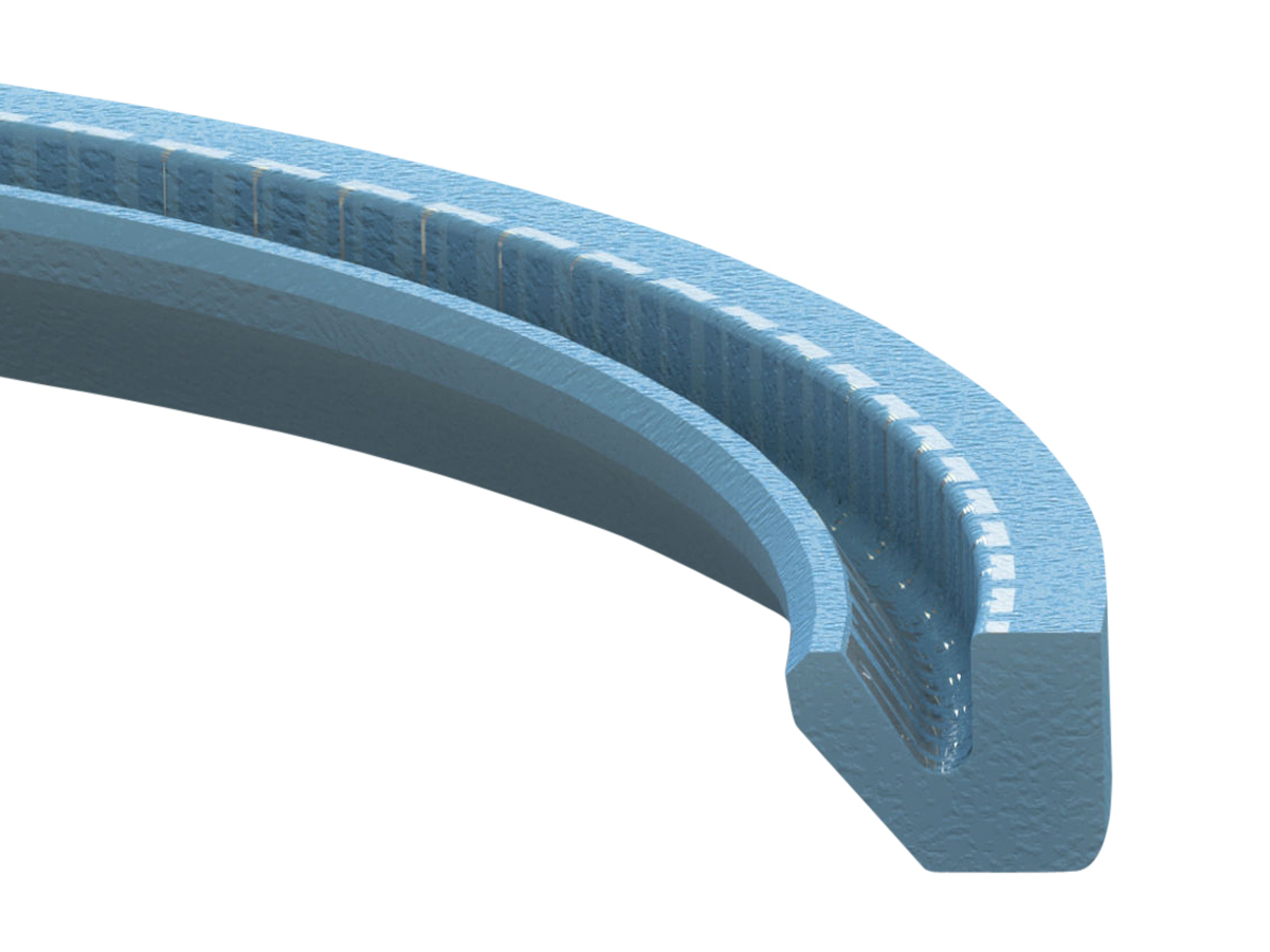 Garlock KLOZURE® Model 21 Oil Seal, Split, Silicone, 7.250 in Shaft, 8.500 in Bore, 0.750 in Width