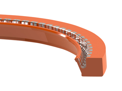 Garlock KLOZURE® Model 23 Oil Seal, Split, FDA Compliant Silicone, 1.688 in Shaft, 2.438 in Bore, 0.375 in Width