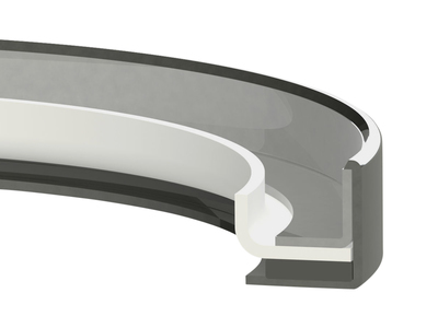 Garlock KLOZURE® Model 61 Oil Seal, FDA Compliant GYLON, 316SS, 5.000 in Shaft, 6.250 in Bore, 0.500 in Width