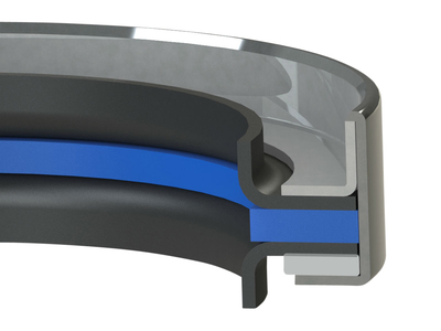 Garlock KLOZURE® Model 61DO Oil Seal, GYLON, 316SS, 1.969 in Shaft, 2.756 in Bore, 0.375 in Width, Dual Opposed Lips/3510 GYLON Gasket