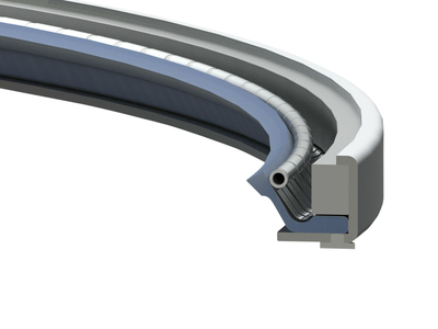 KLOZURE® Model 64 Oil Seal, MILL-RIGHT ES (HNBR), CRS, 18.250 in Shaft, 19.750 in Bore, 0.688 in Width, 0.062 in Spacers