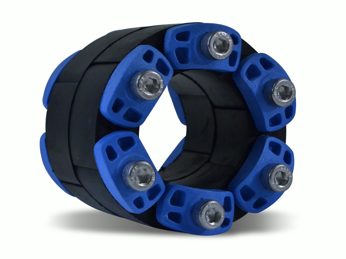 LINK-SEAL® Modular Pipe Sealing System, Model S61, Size 650 (Black) NSF Certified EPDM, with Blue Reinforced Nylon Polymer Pressure Plate, 316 Stainless Steel Hardware, NSF® 61 Certified