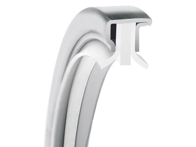 PS-SEAL® Rotary Shaft Seal, Dual Opposed Lips, GYLON® White Lip Material, 1.4401/316 Case Material, FKM Static Seal Material, 4.724 Inch Shaft Size X 5.905 Inch Bore Size X 0.472 Inch Width, 0.197 Inch Preload