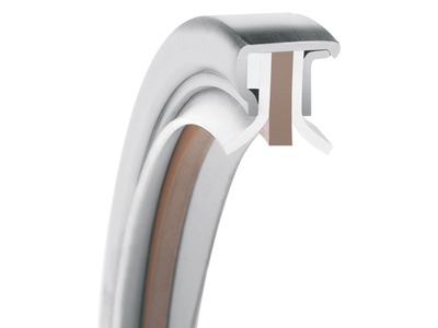 PS-SEAL® Rotary Shaft Seal, Dual Back-to-Back Lips, GYLON White Lip Material, 1.4571/316Ti Case Material, GYLON White Static Seal Material, 1.969 Inch Shaft Size X 2.756 Inch Bore Size X 0.394 Inch Width, 0.197 Inch Preload