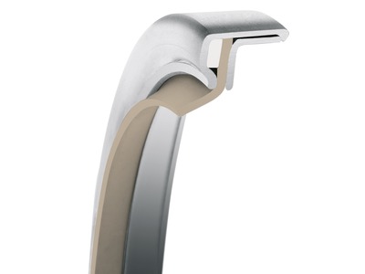 PS-SEAL® Rotary Shaft Seal, Single Reverse Lip, F Lip Material, 1.4571/316Ti Case Material, 2.165 Inch Shaft Size X 2.835 Inch Bore Size X 0.394 Inch Width, 0.118 Inch Preload, 145 psi Max Pressure