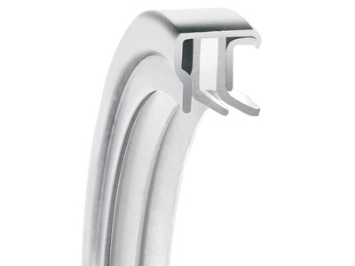 PS-SEAL® Rotary Shaft Seal, Dual Opposed Lips, GYLON® White Lip Material, 1.4401/316 Case Material, FKM Static Seal Material, 4.528 Inch Shaft Size X 5.512 Inch Bore Size X 0.472 Inch Width, 0.197 Inch Preload