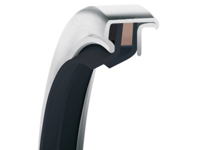 PS-SEAL® Rotary Shaft Seal, Dual Tandem Reverse Lips, GYLON Black Lip Material, 1.4571/316Ti Case Material, FKM Static Seal Material, 2.362 Inch Shaft Size X 2.953 Inch Bore Size X 0.315 Inch Width, 0.157 Inch Preload