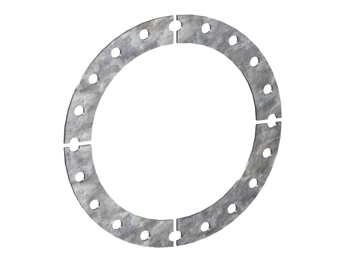 High Pressure Retaining Ring, Galvanized A-36 Carbon Steel, for 24.000 inch Inside Diameter Expansion Joint, ASME Class 125/150 A