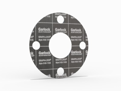 GRAPH-LOCK® Style 3123/3125 Full Face Gasket, Graphite, 1 1/2 Inch ASME B16.5 Class 150, 0.063 Inch Thick, 4 Bolt Holes