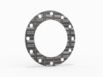 GRAPH-LOCK® Style 3123/3125 Full Face Gasket, Graphite, 10 Inch ASME B16.5 Class 150, 0.063 Inch Thick, 12 Bolt Holes