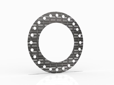 GRAPH-LOCK® Style 3123/3125 Full Face Gasket, Graphite, 18 Inch ASME B16.5 Class 300, 0.063 Inch Thick, 24 Bolt Holes