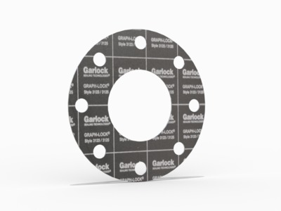 GRAPH-LOCK® Style 3123/3125 Full Face Gasket, Graphite, 2 1/2 Inch ASME B16.5 Class 300, 0.063 Inch Thick, 8 Bolt Holes