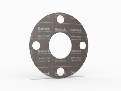 GRAPH-LOCK® Style 3124/3126 Full Face Gasket, Graphite, 1 1/2 Inch ASME B16.5 Class 150, 0.063 Inch Thick, 4 Bolt Holes