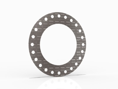 GRAPH-LOCK® Style 3124/3126 Full Face Gasket, Graphite, 18 Inch ASME B16.5 Class 300, 0.063 Inch Thick, 24 Bolt Holes