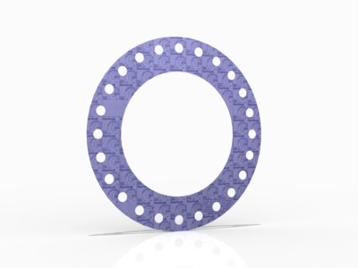 BLUE-GARD® Style 3400 Full Face Gasket, Aramid Fiber with SBR Binder, 18 Inch ASME B16.5 Class 300, 0.063 Inch Thick, 24 Bolt Holes