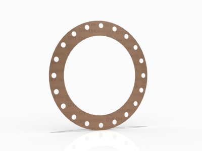 GYLON® Style 3500 Full Face Gasket, PTFE with Silica, 22 Inch ASME B16.5 Class 150, 0.125 Inch Thick, 20 Bolt Holes