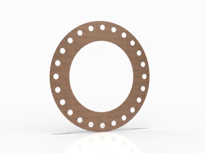 GYLON® Style 3500 Full Face Gasket, PTFE with Silica, 20 Inch ASME B16.5 Class 300, 0.125 Inch Thick, 24 Bolt Holes