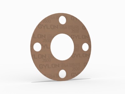GYLON® Style 3500 Full Face Gasket, PTFE with Silica, 48 Inch ASME B16.47 Series A Class 150, 0.125 Inch Thick, 44 Bolt Holes