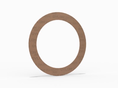 GYLON® Style 3500 Ring Gasket,  PTFE with Silica, 1.615 Inch ID X 3.465 Inch OD  0.125 Inch Thick EN 1514-1 DN 32 PN 63