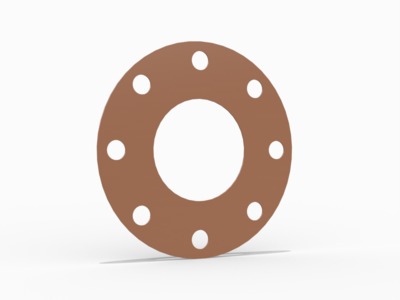 GYLON® Style 3502 Unbranded Full Face Gasket,  PTFE with Silica, 2 1/2 Inch ASME B16.5 Class 300 0.063 Inch Thick  8 Bolt Holes   Clean and Bag for O2 Service