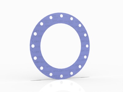 GYLON® Style 3504 Full Face Gasket, PTFE with Aluminosilicate Microspheres, 10 Inch ASME B16.5 Class 300, 0.063 Inch Thick, 16 Bolt Holes