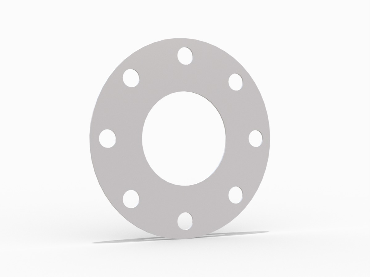 GYLON® Style 3503 Full Face Gasket, PTFE with Barium Sulfate, 3 1/2 Inch ASME B16.5 Class 150, 0.063 Inch Thick, 8 Bolt Holes   Clean and Bag for O2 Service
