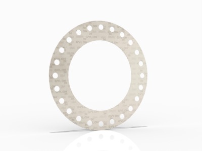 GYLON® Style 3545 Full Face Gasket,  Microcellular PTFE with Rigid PTFE Core, 32.008 Inch ID X 39.961 Inch OD  0.125 Inch Thick EN 1514-1 DN 800 PN 10, 24 Bolt Holes