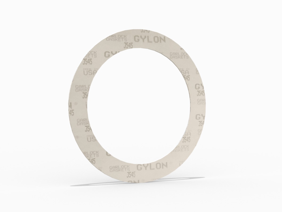 GYLON® Style 3545 Ring Gasket, Microcellular PTFE with Rigid PTFE Core, 22 Inch ASME B16.5 Class 300, 0.063 Inch Thick