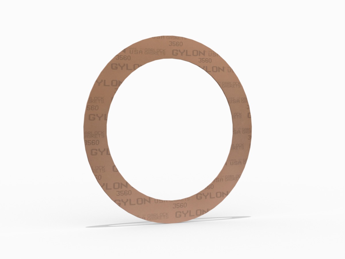 GYLON® Style 3560 Ring Gasket, PTFE with Silica and Perforated 316L SS Insert, 1 Inch ASME B16.5 Class 150, 0.125 Inch Thick