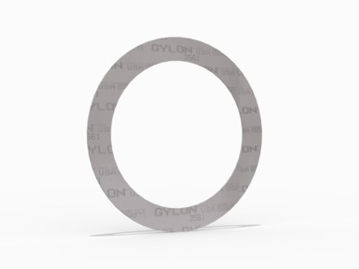 GYLON® Style 3561 Ring Gasket, PTFE with Barium Sulfate and Perforated 316L SS Insert, 5 Inch ASME B16.5 Class 300, 0.063 Inch Thick