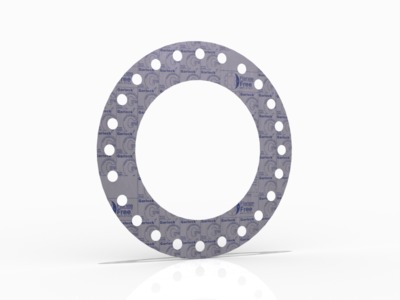 BLUE-GARD® Style 3700 Full Face Gasket, Aramid Fiber with EPDM Binder, 18 Inch ASME B16.5 Class 300, 0.063 Inch Thick, 24 Bolt Holes